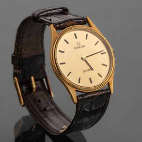 Reloj de caballero marca Omega deville en oro amarillo de 18kt.