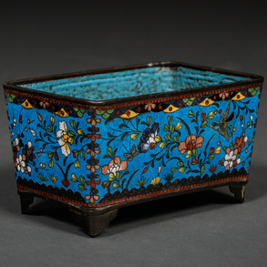 Cloisonné enamel jardinière. Chinese work, XIX Century.