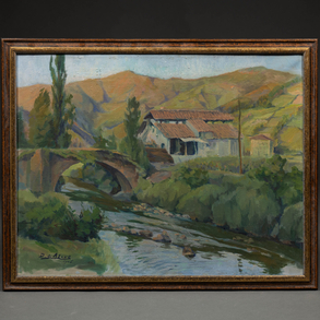 “Landscape with bridge”