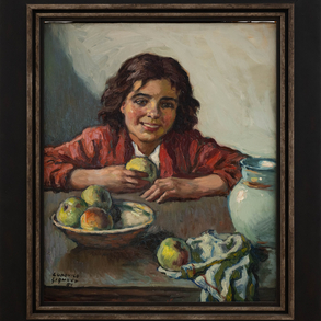 ‘Girl with an apple