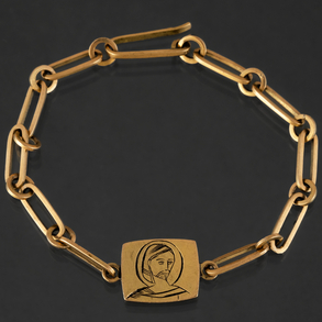 Link bracelet in 18kt yellow gold.