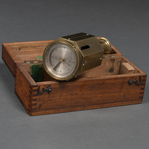 Antique nautical compass made of bronze.